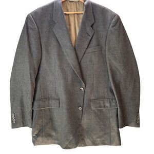 Vintage Evan Picone Wool Blazer Mens 44L Houndstooth Preppy Academia